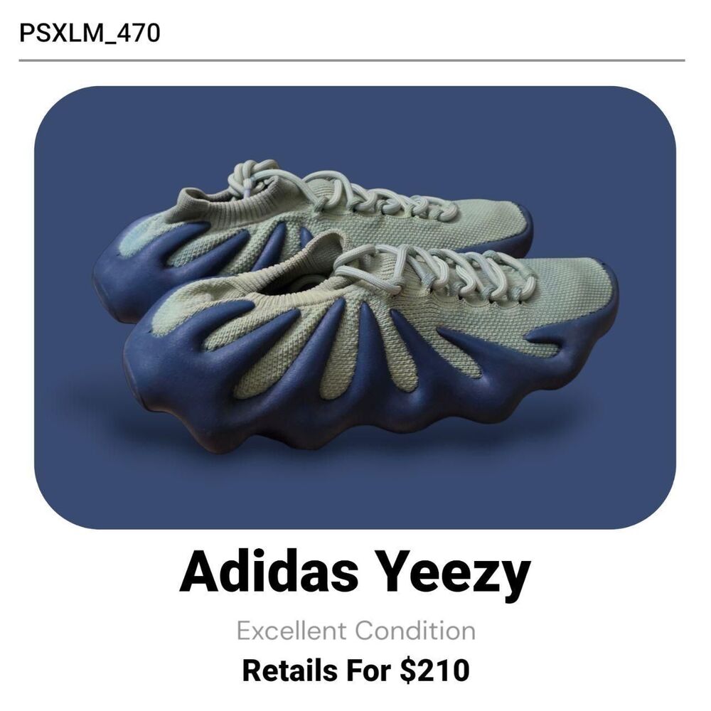 Yeezy Men's Green and Blue Trainers